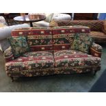 A large patterned settee