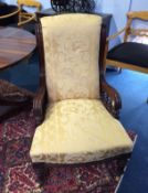 An Edwardian mahogany armchair