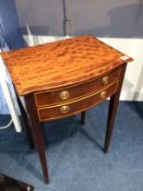 A reproduction two drawer side table. 45cm wide