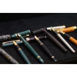 A collection of fountain pens