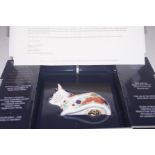 Royal Crown Derby spice kitten, boxed with gold st