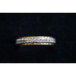 9ct Gold full eternity ring set with diamonds