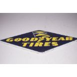 Goodyear tyres cast iron sign, width- 40cm