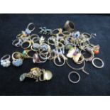 Collection of costume rings and others