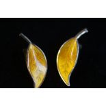 A pair of danish silver earrings signed DA