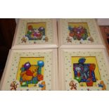4 Winnie the Pooh shadow boxes