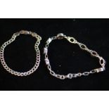 2 silver bracelets