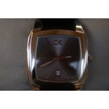 Gents Calvin Klein wristwatch with date app at 6 o