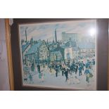 Edith Lebreton signed print with blind stamp (blue