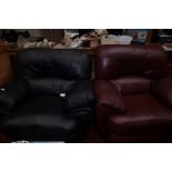 2 leather electric reclining chairs