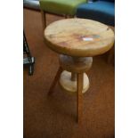 Adjustable pine stool