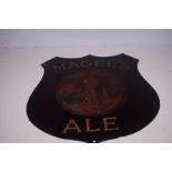 An original Magee's ale advertising plaque (possib