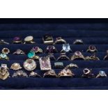 A good quality collection of dress rings, mainly s