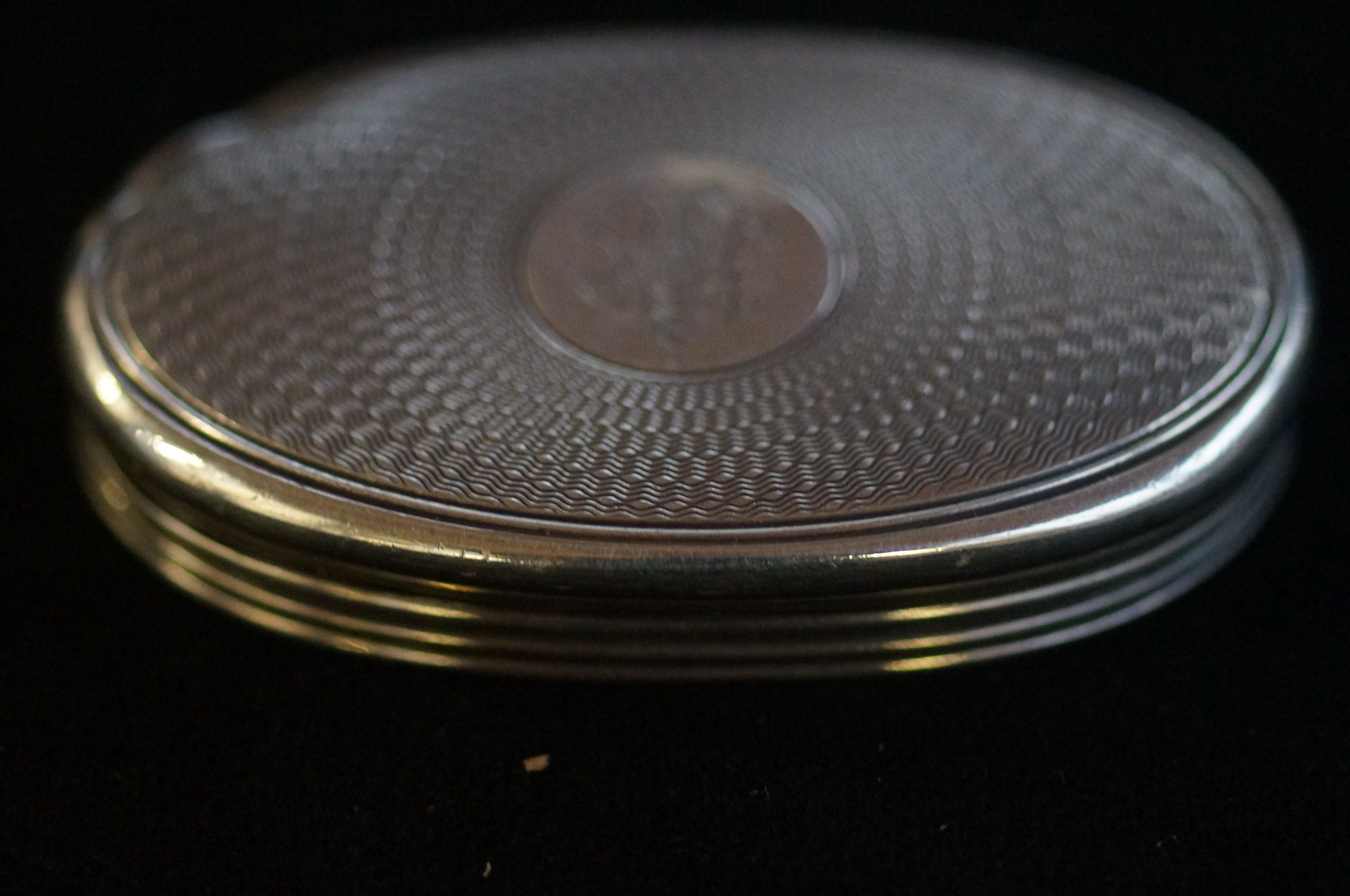 Asprey London silver trinket box lid