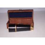 Ross London boxed brass and leather telescope