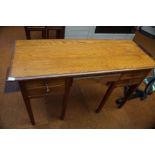 Oak 5 drawer desk