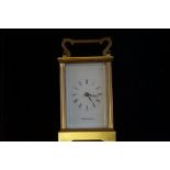 Mappin and Webb brass carriage clock
