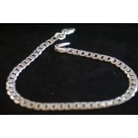 925 silver plated curb chain- 56cm