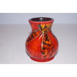 Anita Harris sun vase, signed in gold