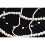 3 sets of pearls all set with 9 Carat Gold clasps