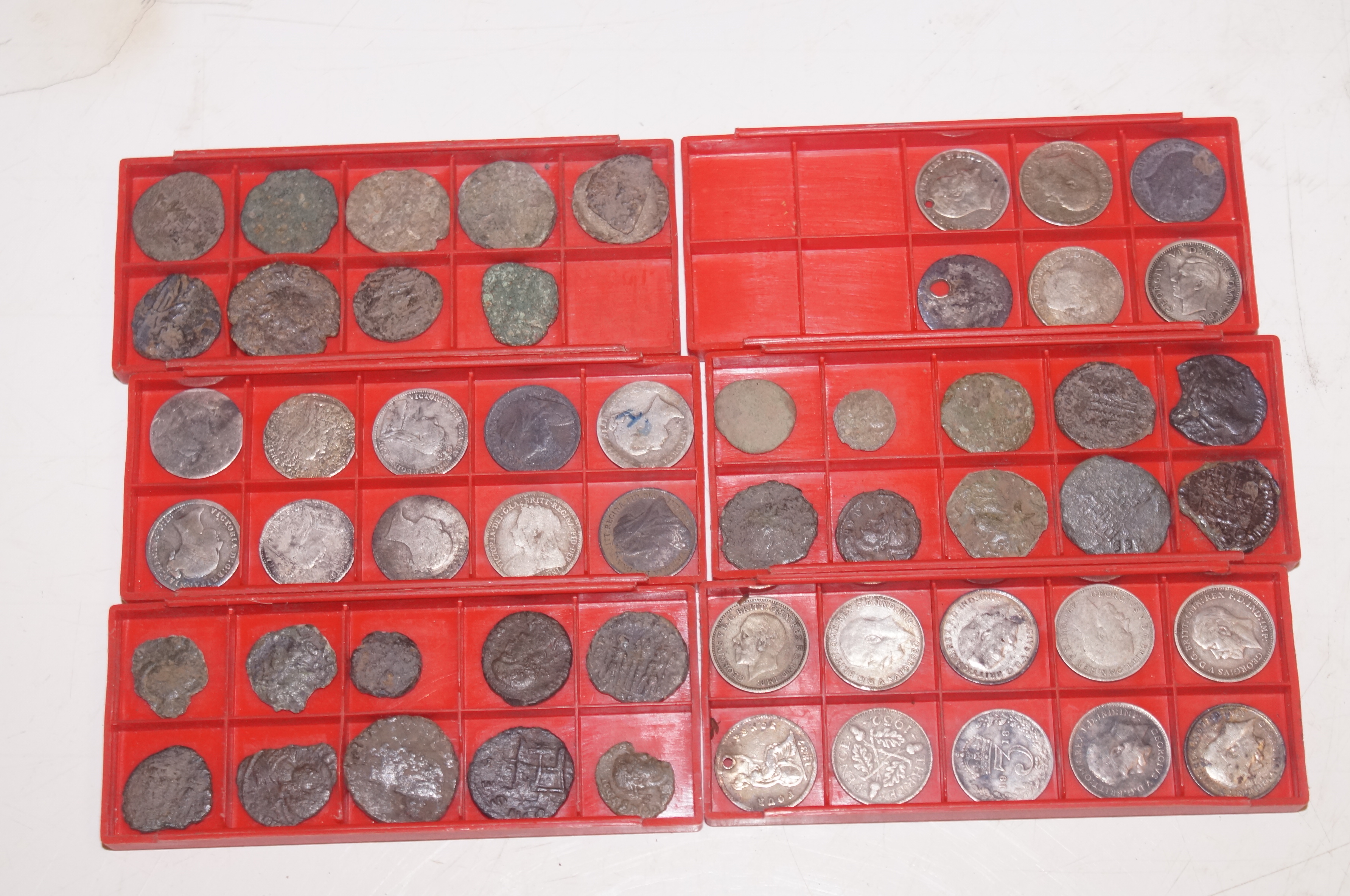 Collection of metal detector finds, Roman coinage