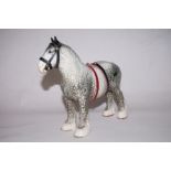 Beswick Rocking Horse Grey Shire Horse - 22cm h