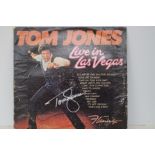 Tom Jones live in Las Vegas, signed record album,