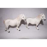 Two Royal Doulton Dapple Grey Ponies