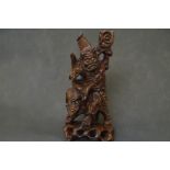 Finely Carved Oriental Wooden Figure - 42cm