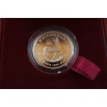 Boxed 2015 limited edition 1/4 oz Krugerrand