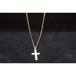 9ct Gold Chain and Cross Pendant - Weight 3.1 gram