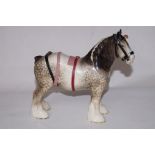 A Beswick Shire horse rocking horse grey h- 21cm