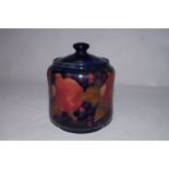 Moorcroft pomegranate tobacco jar, height 15cm