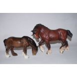 Two Beswick Shire Horses (One Matt, One Gloss) - 2