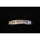 7 stone diamond ring unmarked band possibly platin