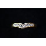9ct Gold Dress Ring set with White Stone - Size P