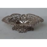 Silver Pierced Bon Bon Dish Full London Hallmark M