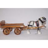 Beswick Dapple Grey Shire Horse and Cart