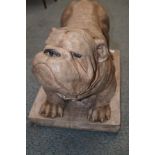 Bulldog figure made from sanctuary stone total wei