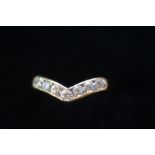 9ct Gold Dress Ring set with White Stone - Size O