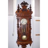 A large Victorian Vienna clock 150cm