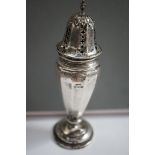 Silver sugar shaker, hallmarked and dated (Birming