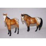 Possibly Beswick Pony and Foal - Tallest 16cm h