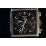 Tag Heuer Monaco chronograph wristwatch with box,