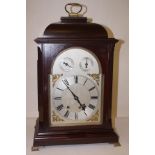 A large good quality bracket clock with silvered d