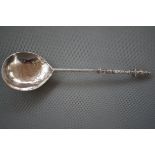 Silver ladle, hallmarked and dated (Chester 1802)