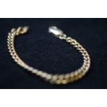 9ct Gold Bracelet Weight 14 grams, Length 18cm