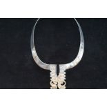 Silver neck piece designed by Anne Turner 1970's.