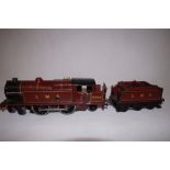 Hornby L.M.S Clockwork Locomotive and Tender No.69