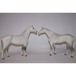 Two Beswick Dabble Grey Horses (Both have Restorat